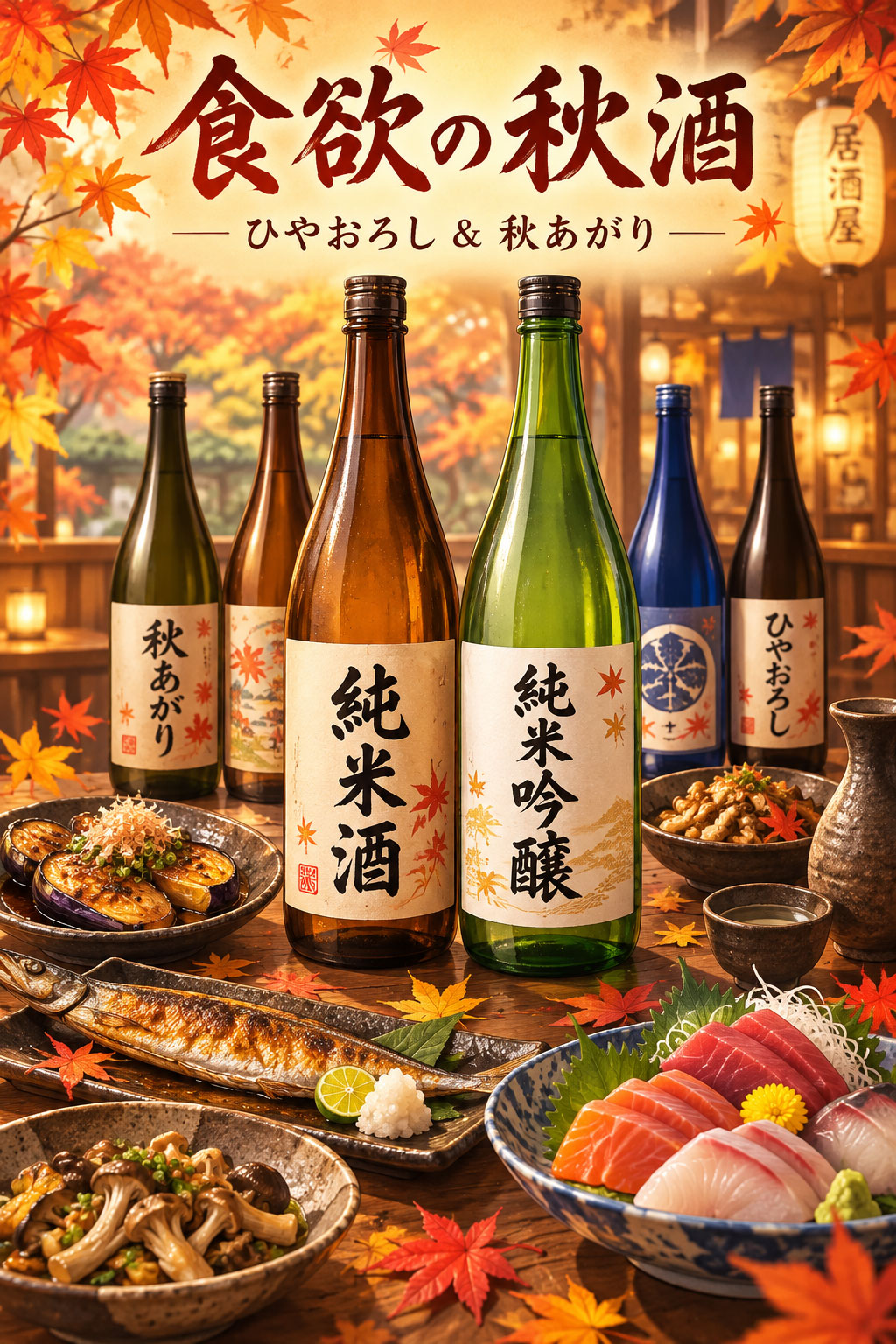 秋酒と秋の味覚